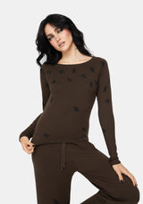 Mythidra Bug Printed Lounge Knit Top