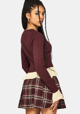 Kiera Pointelle Trim Knit Cardigan