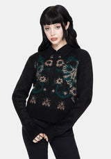 Aura Dragon Jacquard Collar Knit Jumper