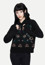 Aura Dragon Jacquard Collar Knit Jumper