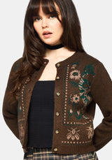 Aura Dragon Jacquard Knit Cardigan