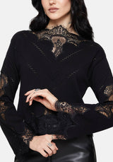 Stormwoken Pointelle Lace Detail Knit Jumper