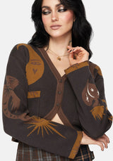 Starfall Moon Jacquard Knit Cardigan