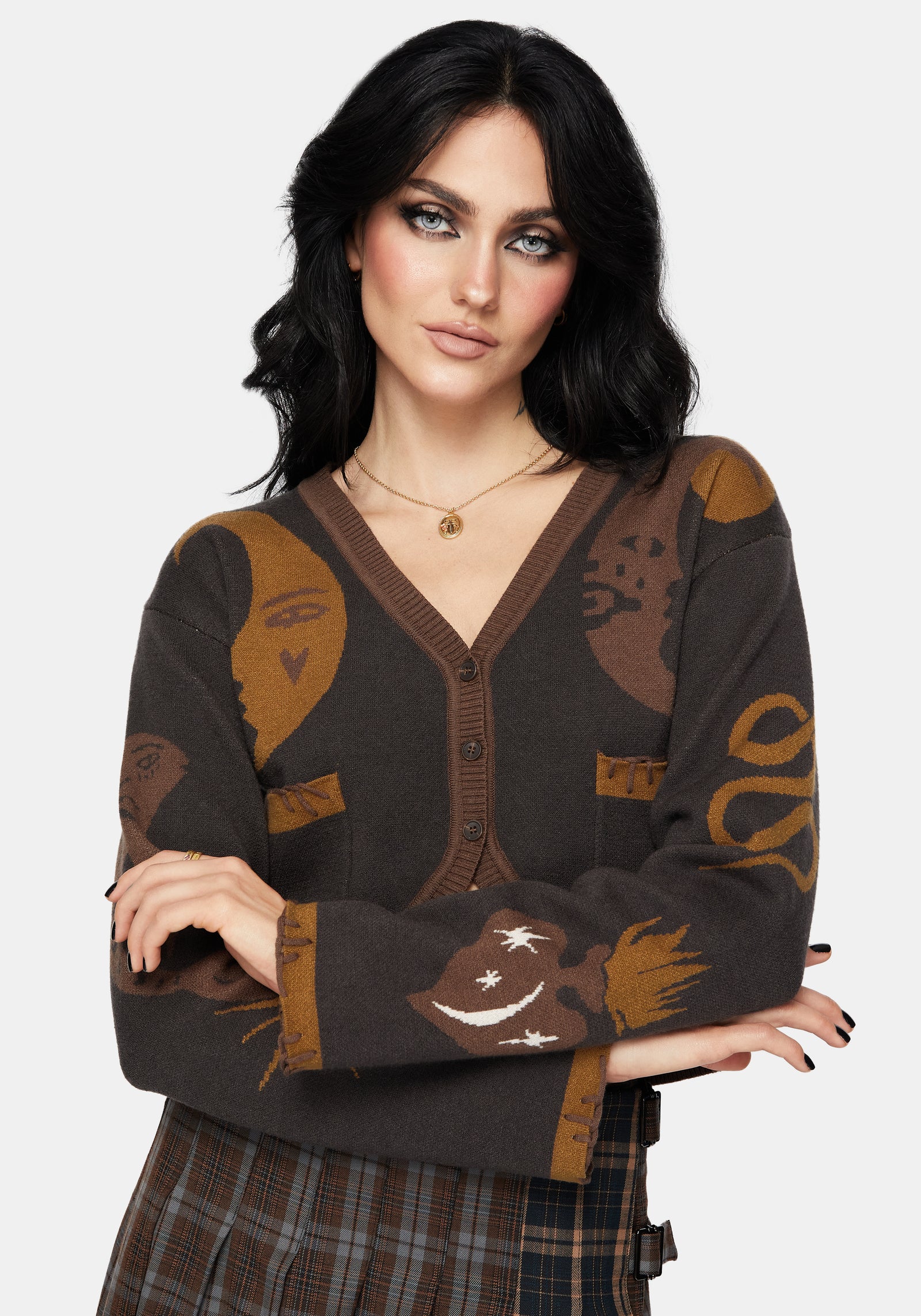 Starfall Moon Jacquard Knit Cardigan