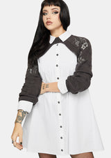 Wren Floral Embroidered Funnel Neck Shrug S