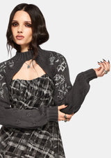 Wren Floral Embroidered Funnel Neck Shrug