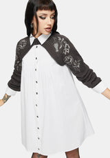 Wren Floral Embroidered Funnel Neck Shrug S