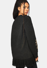 Dia Fringe Hem Jacquard Knit Jumper