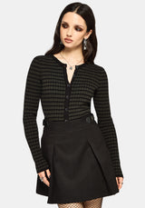 Selune Stripe Fitted Knit Cardigan