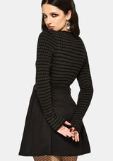 Selune Stripe Fitted Knit Cardigan