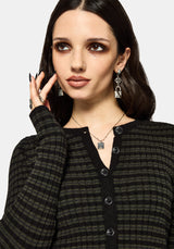 Selune Stripe Fitted Knit Cardigan