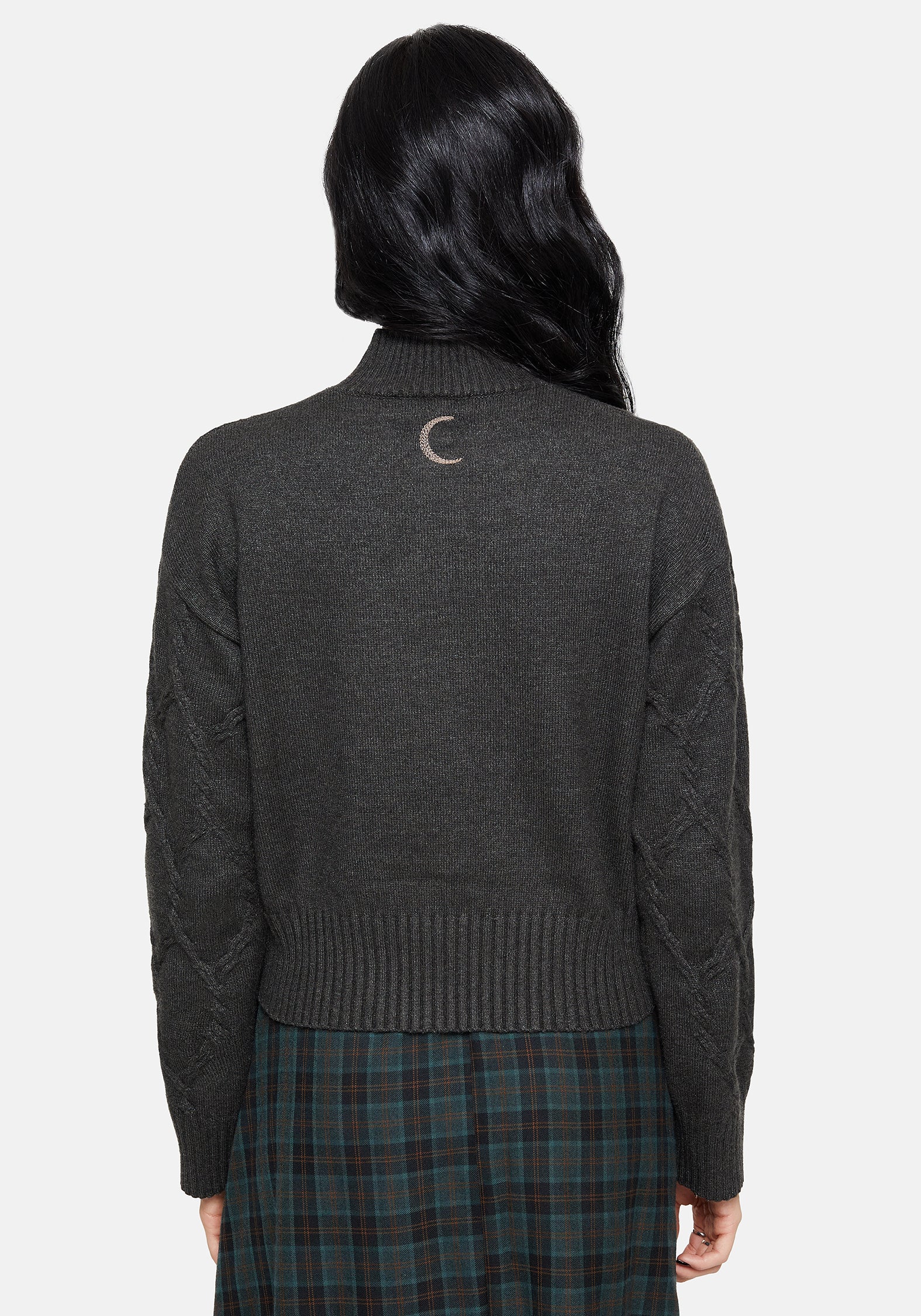Abellona Embroidered Cable Knit Jumper