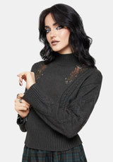 Abellona Embroidered Cable Knit Jumper