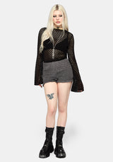 Vesa Blanket Stitch Long Sleeve Knit Top S