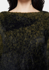 Maple Tie Dye Knit Jumper - Green