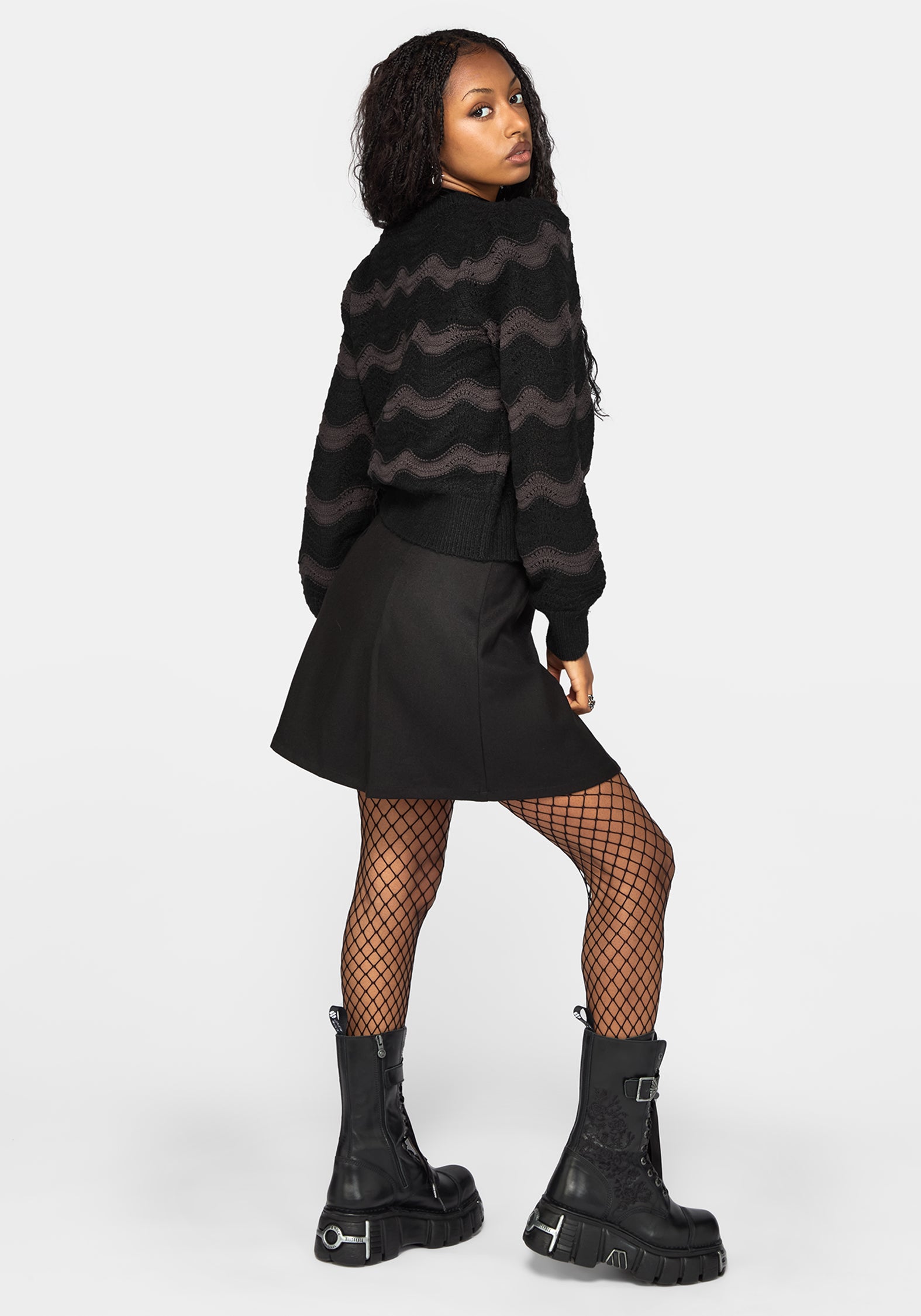 Nave Inverted Stripe Knit Cardigan