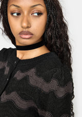 Nave Inverted Stripe Knit Cardigan