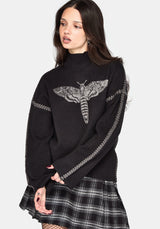 Mourn Moth Blanket Stitch Knit Jumper
