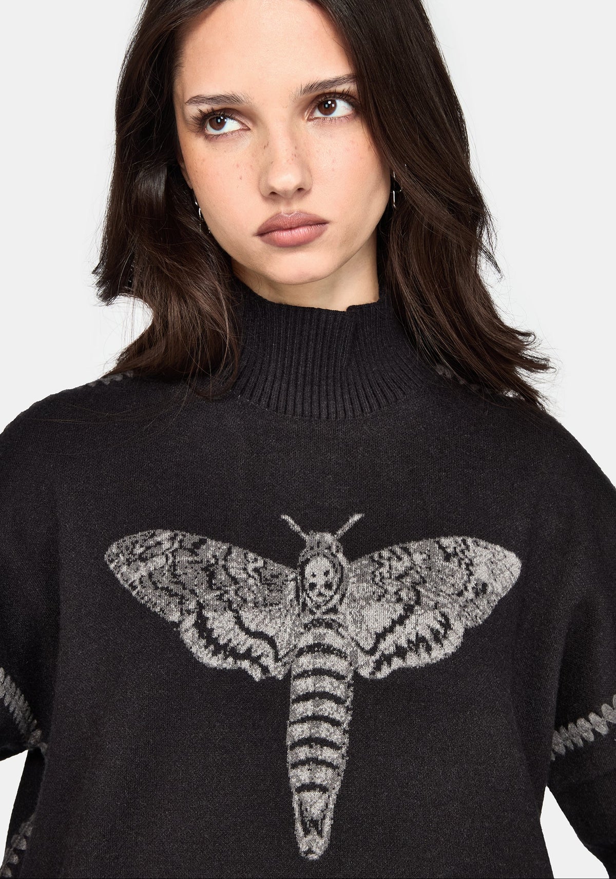 Mourn Moth Blanket Stitch Knit Jumper