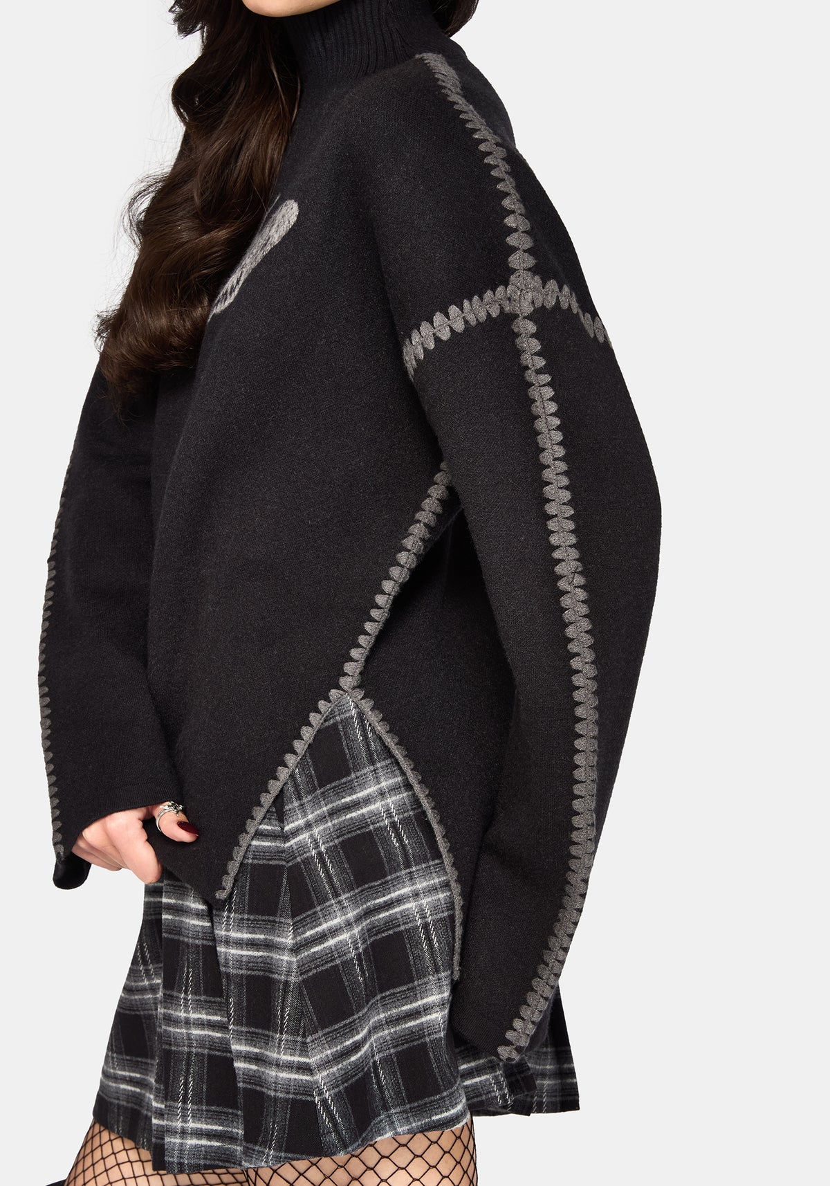 Mourn Moth Blanket Stitch Knit Jumper