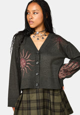 Angela Celestial Jacquard Knit Cardigan