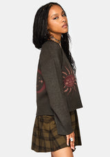 Angela Celestial Jacquard Knit Cardigan