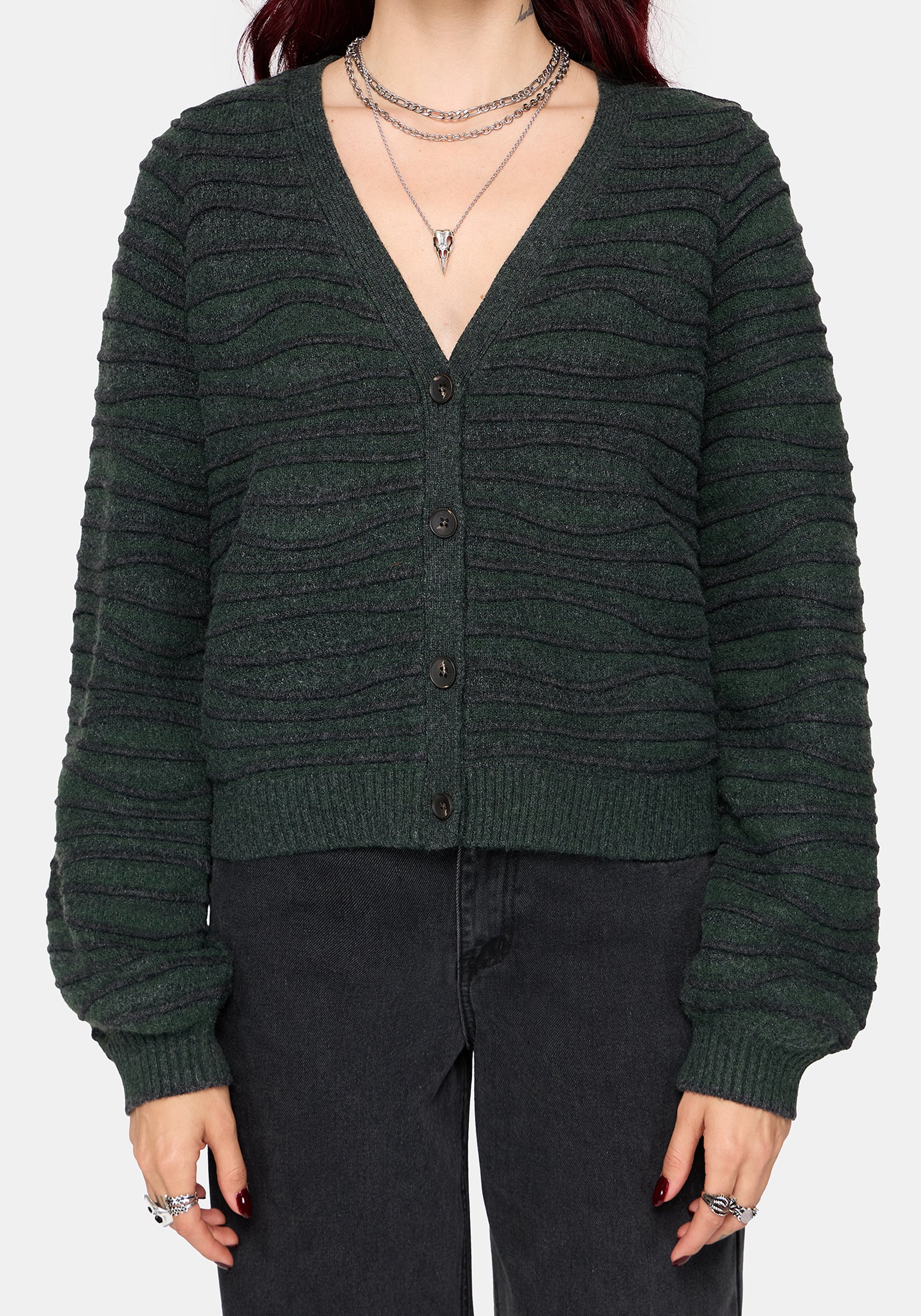 Stormi Wave Stripe Knit Cardigan