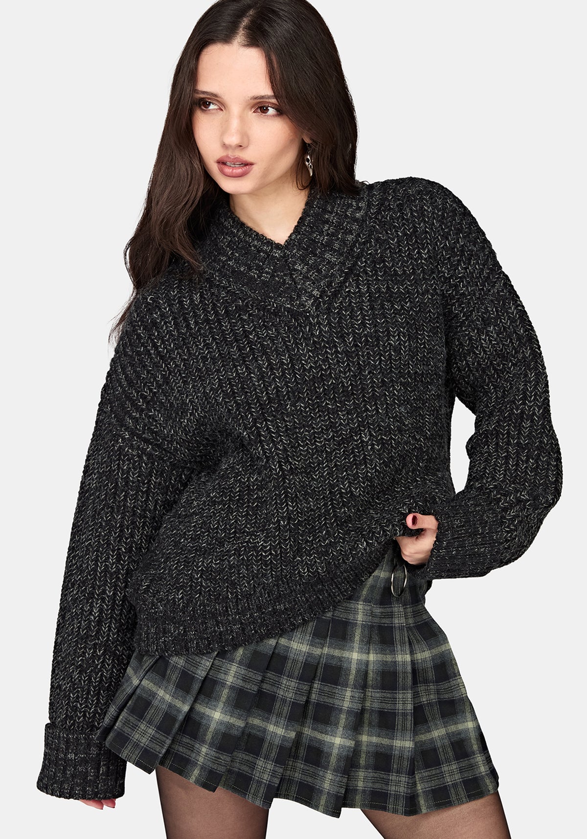 Astra V-Neck Chunky Knit Jumper