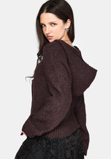 Vallie Hooded Blouson Knit Cardigan