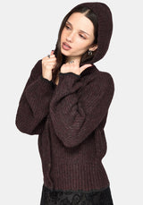 Vallie Hooded Blouson Knit Cardigan