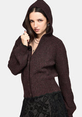 Vallie Hooded Blouson Knit Cardigan