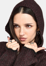 Vallie Hooded Blouson Knit Cardigan