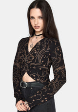 Celeste Celestial Jacquard Knit Top