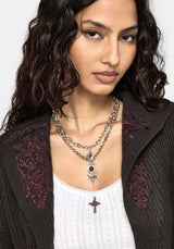Margaux Embroidered Collar Cardigan