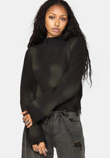 Milaya Overdyed Distressed Knit Jumper