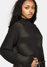 Milaya Overdyed Distressed Knit Jumper