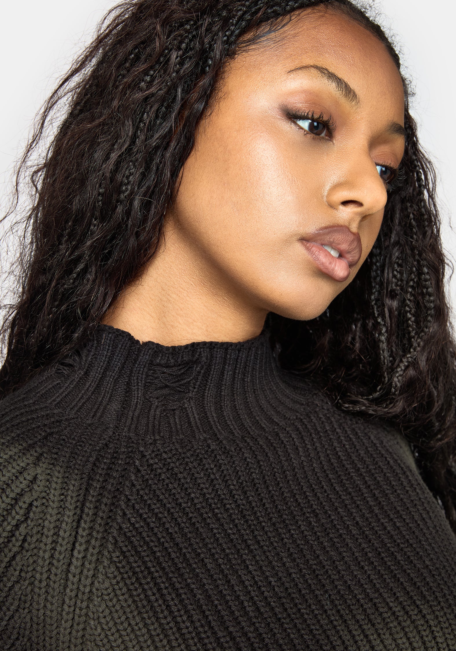 Milaya Overdyed Distressed Knit Jumper