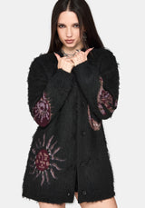 Angela Celestial Fluffy Knit Cardigan