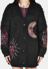 Angela Celestial Fluffy Knit Cardigan