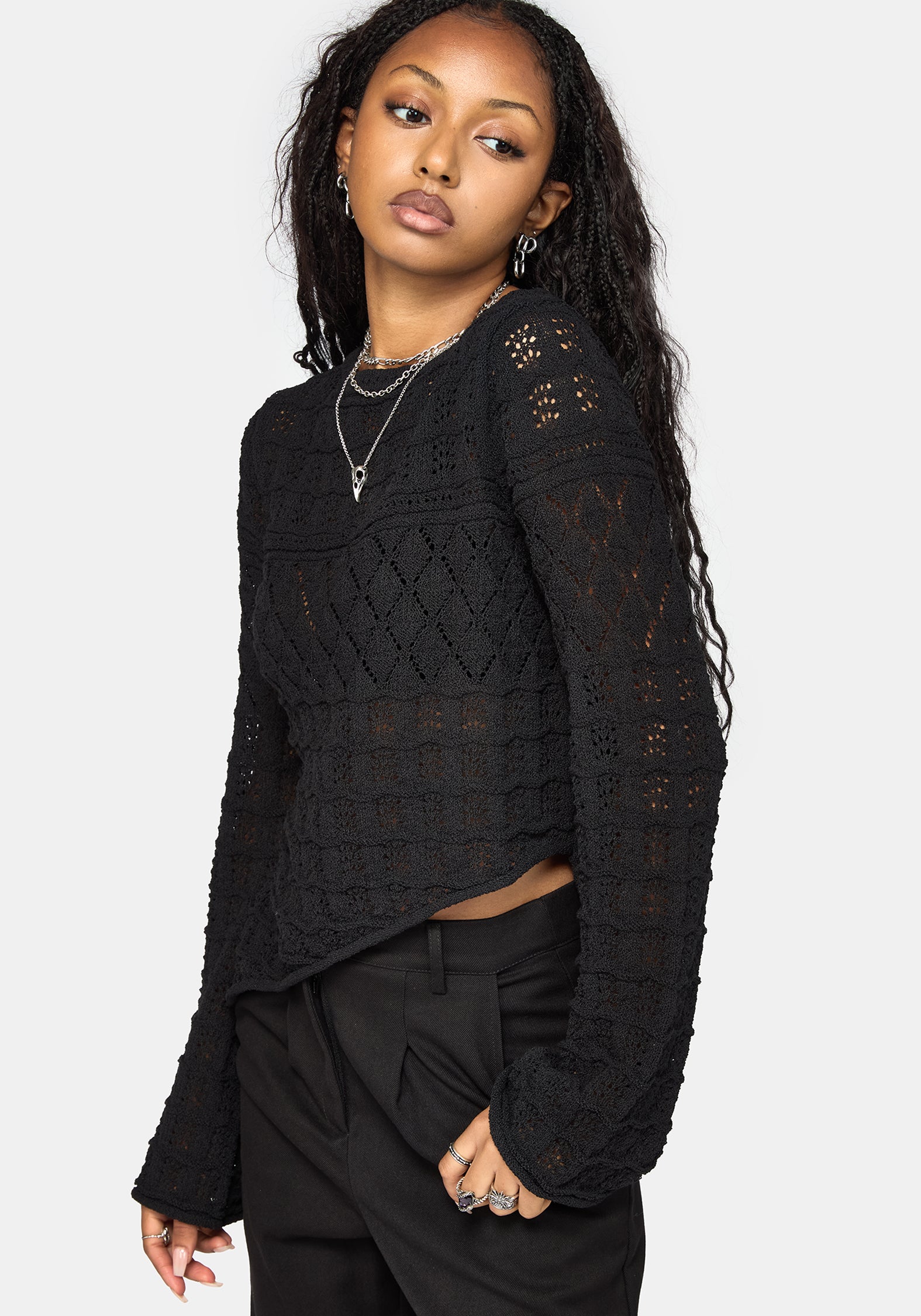 Olesia Asymmetric Knit Jumper