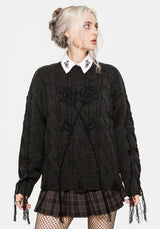 Skorn Skull Key Cable Knit Jumper S