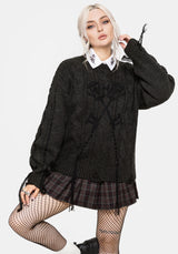 Skorn Skull Key Cable Knit Jumper S