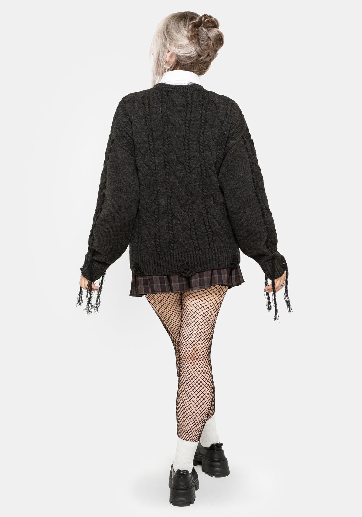 Skorn Skull Key Cable Knit Jumper S