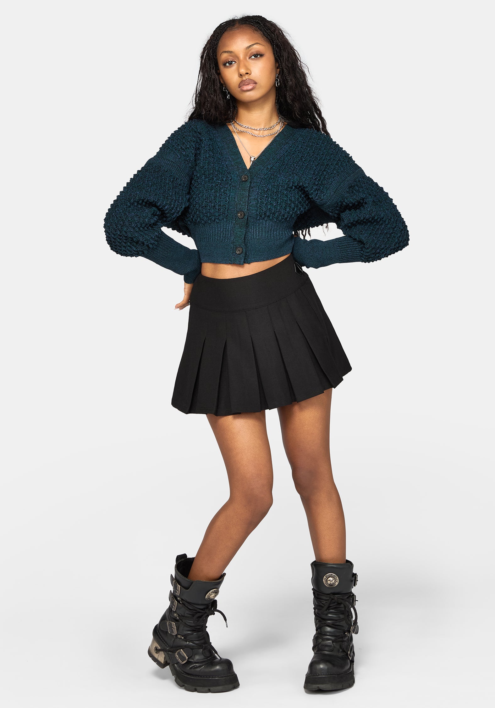 Valene Dragon Scales Knit Cardigan