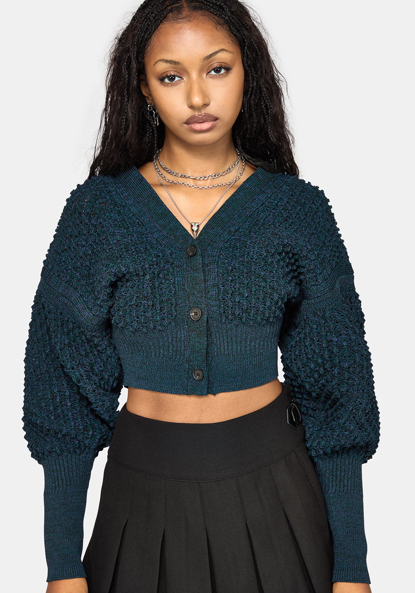 Valene Dragon Scales Knit Cardigan