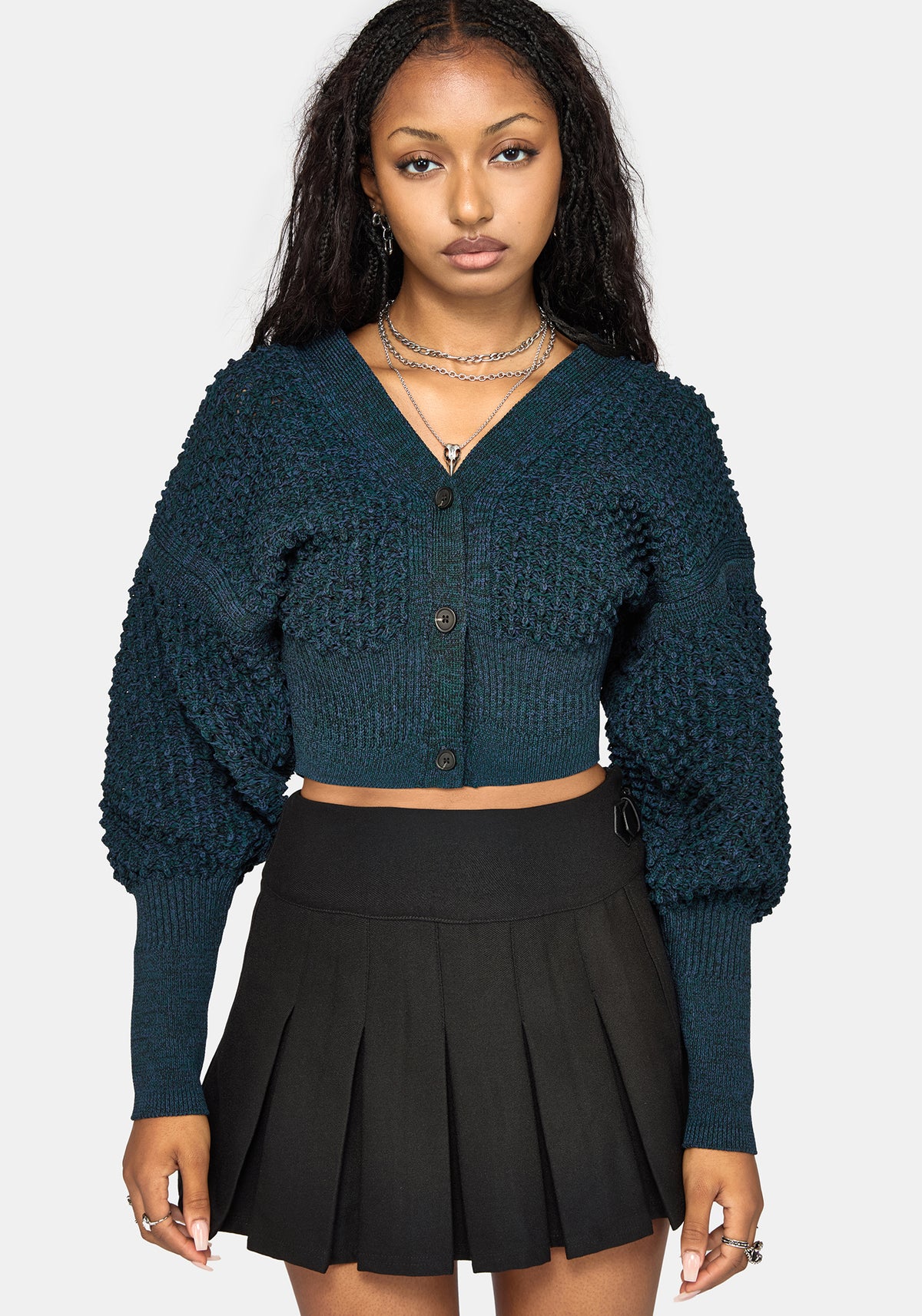 Valene Dragon Scales Knit Cardigan