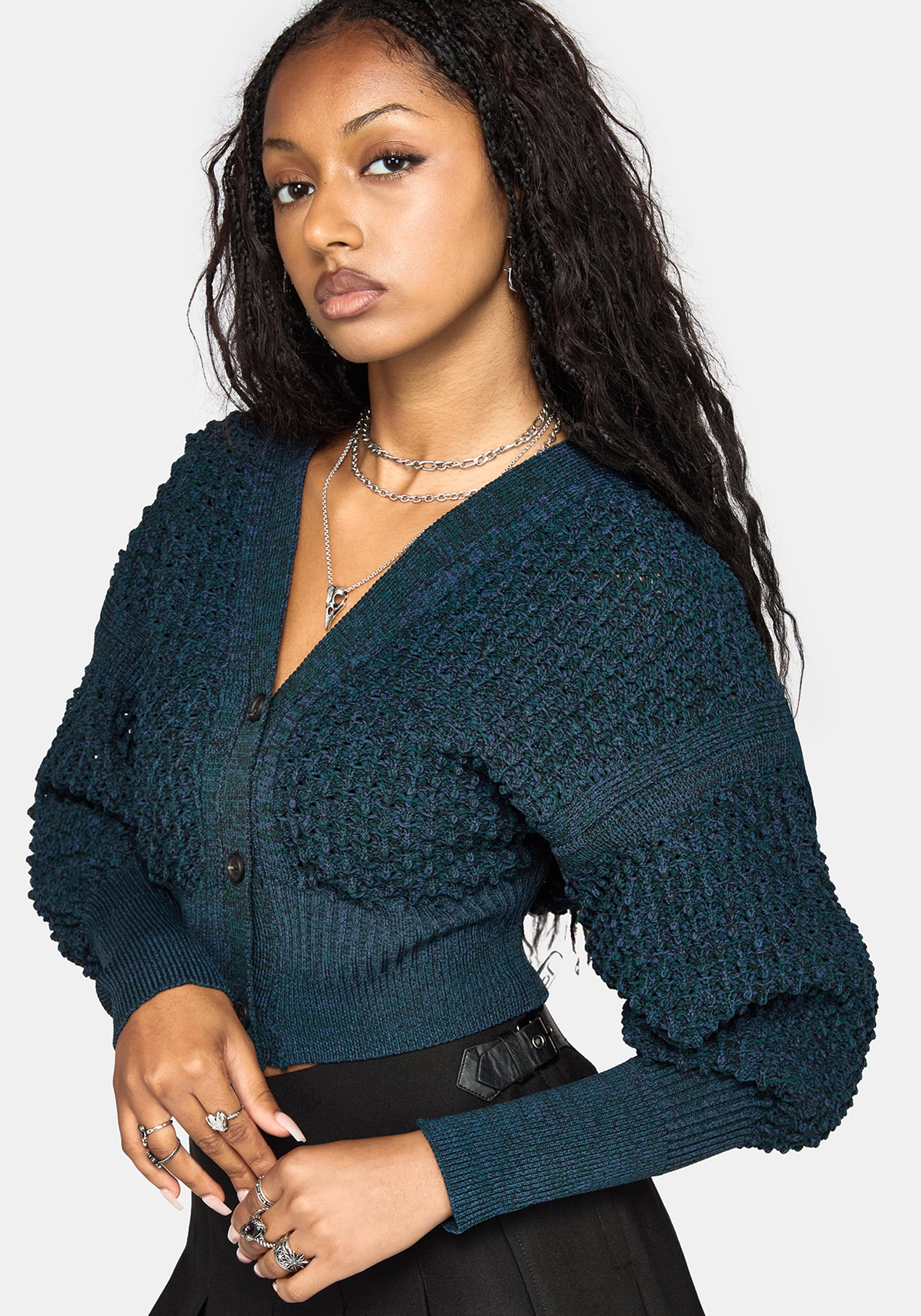 Valene Dragon Scales Knit Cardigan