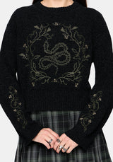 Ophidian Snake Cross Stitch Knit Jumper