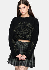 Ophidian Snake Cross Stitch Knit Jumper