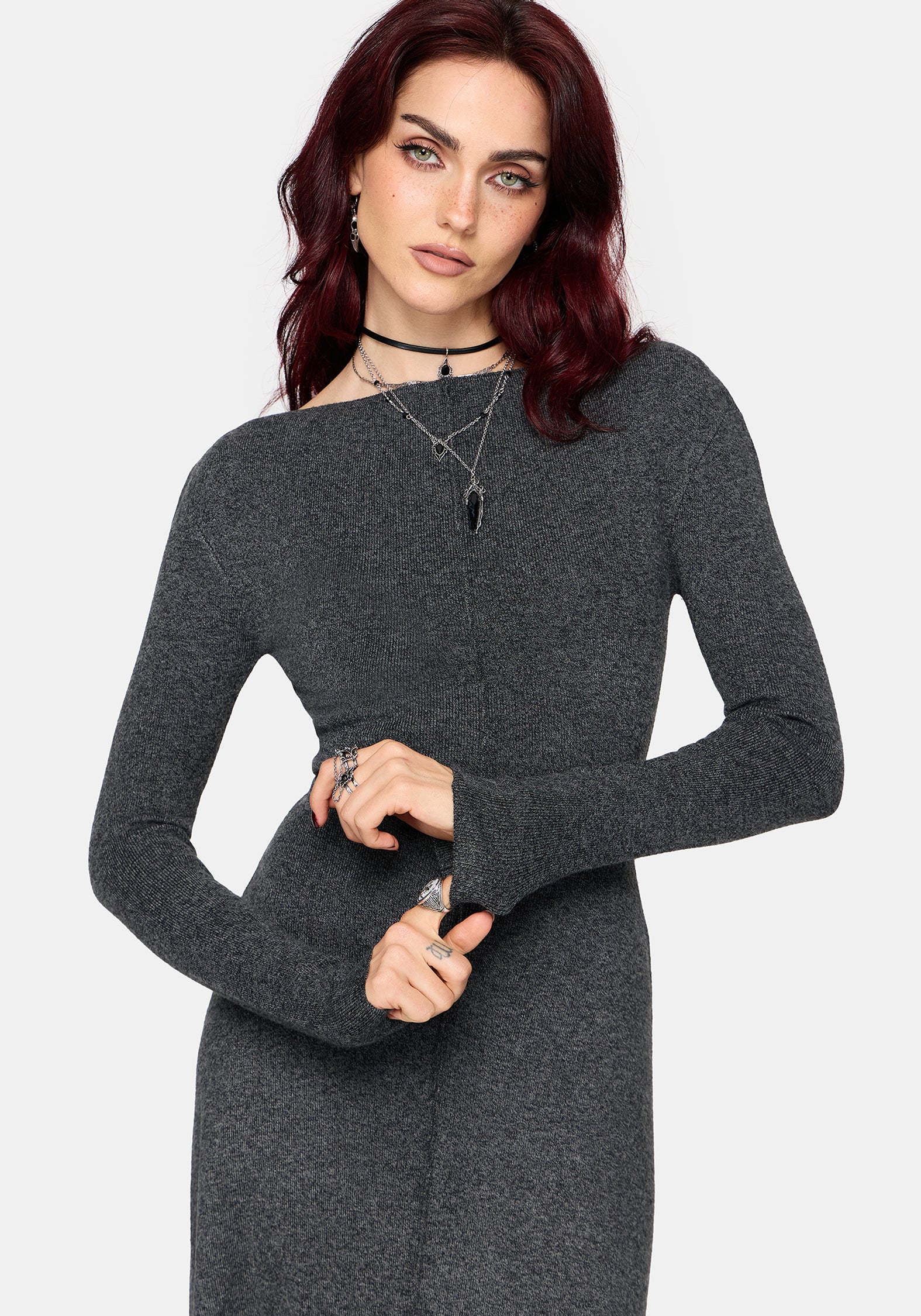 Coralie Exposed Seam Knit Dress